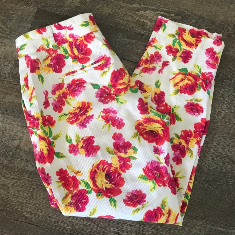 Floral Victoria’s Secret pants, size 4